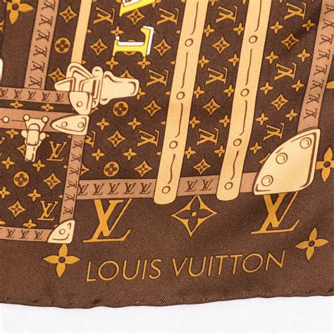 louis vuitton trunks and bags scarf|louis vuitton brown monogram scarf.